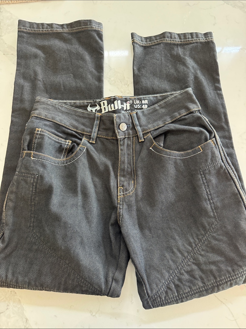 Bull-it Women’s Charcoal Motorcycle Boot Cut Jeans